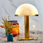 Настольная лампа c абажуром в форме купола из натурального камня  Heavenly Harmony варинант исполнения - 3 | Loft Concept в Ижевске