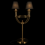 Настольная лампа на металлическом основании бронзового цвета с 4-мя черными конусовидными абажурами Dignity варинант исполнения - 2 | Loft Concept в Ижевске