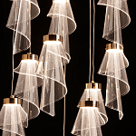 Люстра каскадная с 10-ю прозрачными плафонами Wave Line варинант исполнения - 5 | Loft Concept в Ижевске