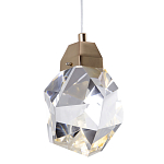 Подвесной светильник с хрустальным плафоном Esme Crystal Gold Hanging lamp варинант исполнения - 1 | Loft Concept в Ижевске