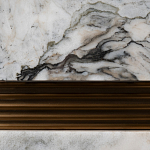 Тумба под телевизор с мраморной столешницей Uniqueness Marble варинант исполнения - 4 | Loft Concept в Ижевске