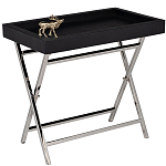 Стол сервировочный кожаный с декором в виде золотистой фигуркой лося Embodiment of Style варинант исполнения - 1 | Loft Concept в Ижевске