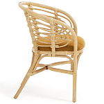 Кресло из ротанга с сиденьем из велюра Vini Rattan Armchair варинант исполнения - 3 | Loft Concept в Ижевске