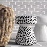 Дизайнерский журнальный стол белый в чёрный горох Gefan варинант исполнения - 1 | Loft Concept в Ижевске