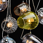 Люстра каскадная с 9-ю разноцветными стеклянными плафонами Kaleido варинант исполнения - 13 | Loft Concept в Ижевске