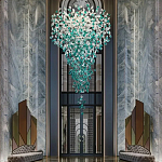Люстра зеленая каскадная Green Light CascadeDroplet Chandelier варинант исполнения - 1 | Loft Concept в Ижевске