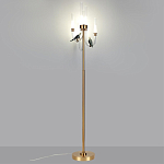 Торшер с 2-мя фигурками птиц на изогнутых прозрачных трубках Ganthea варинант исполнения - 2 | Loft Concept в Ижевске