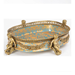 Чаша с орнаментом на ножках в виде бронзовых ангелов Eden Garden варинант исполнения - 2 | Loft Concept в Ижевске