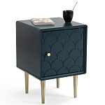 Тумба с одной дверцей Scale Ornament Blue Nightstand варинант исполнения - 1 | Loft Concept в Ижевске
