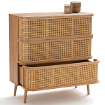 Комод с 3-мя ящиками из плетеного ротанга Ruiz Light Chest of Drawers варинант исполнения - 4 | Loft Concept в Ижевске