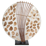 Настольная лампа из перламутра и дерева на подставке Indonesian Shell варинант исполнения - 3 | Loft Concept в Ижевске