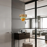 Люстра конусовидная с каскадом из разноцветных круглых подвесов Key Lustar варинант исполнения - 4 | Loft Concept в Ижевске