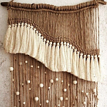 Дизайнерское Панно Дюна Макраме из нитей и бусин Wall Panel Dune варинант исполнения - 1 | Loft Concept в Ижевске