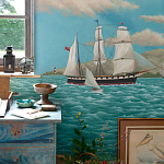 Обои ручная роспись Nantucket Crossing Brandt colourway on scenic paper варинант исполнения - 2 | Loft Concept в Ижевске