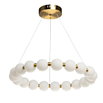 Люстра круглая с матовыми белыми шарами PEARLS Suspension варинант исполнения - 2 | Loft Concept в Ижевске
