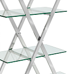 Стеллаж со стеклянными полками на стальном каркасе X-ray варинант исполнения - 3 | Loft Concept в Ижевске