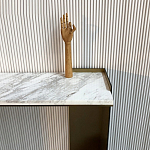 Консоль прямоугольная с основанием чёрного и золотого цвета Wrap варинант исполнения - 3 | Loft Concept в Ижевске