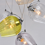 Люстра каскадная с 9-ю разноцветными стеклянными плафонами Kaleido варинант исполнения - 7 | Loft Concept в Ижевске