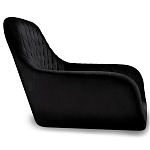 Барный стул со спинкой и подлокотниками на 4-х металлических ножках Douglas Rhombus Черный Велюр варинант исполнения - 2 | Loft Concept в Ижевске