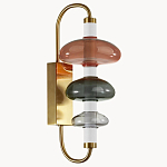 Бра с плафоном из разноцветного стекла Glass Peonies варинант исполнения - 2 | Loft Concept в Ижевске