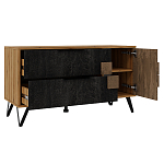 ТВ-тумба с  2-мя ящиками и закрытыми полками Stone Effect варинант исполнения - 4 | Loft Concept в Ижевске