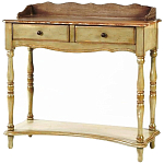 Деревянная консоль в стиле прованс с двумя ящиками Margery Wooden Provence Console Table варинант исполнения - 1 | Loft Concept в Ижевске