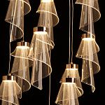 Люстра каскадная с 10-ю прозрачными плафонами Wave Line варинант исполнения - 7 | Loft Concept в Ижевске