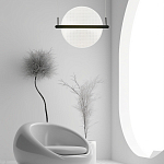 Светодиодный подвесной светильник круглой формы с металлическим черным каркасом Marble Glow варинант исполнения - 6 | Loft Concept в Ижевске