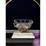 Чаша квадратная из прозрачного стекла с фигурками разноцветных птиц Eden Garden варинант исполнения - 2 | Loft Concept в Ижевске