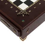 Шахматы в ларце из натуральных камней Долерит Малахит Мрамор Decorative Thematic Chess Русь варинант исполнения - 5 | Loft Concept в Ижевске
