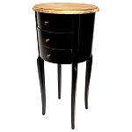 Комод маленький круглый c 3-мя ящиками и состаренным эффектом Vintage варинант исполнения - 1 | Loft Concept в Ижевске