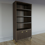 Книжный Стеллаж Elsa Dreams Walnut с задней стенкой варинант исполнения - 1 | Loft Concept в Ижевске