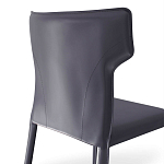 Стул серый из искуственной кожи на 4-х ножках Enigma Gray варинант исполнения - 2 | Loft Concept в Ижевске