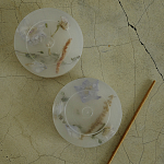 Круглая подставка под благовония из эпоксидной смолы с цветами белая Epoxy Resin Flowers Incense Stand White варинант исполнения - 3 | Loft Concept в Ижевске