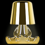 Настольная лампа фигурная золотого цвета с гладким абажуром Высота 16 см Sophia варинант исполнения - 1 | Loft Concept в Ижевске