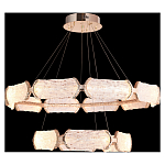 Люстра с 2-мя кольцами с текстурным природным рисунком IceFlame варинант исполнения - 5 | Loft Concept в Ижевске