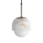 Подвесной светильник из белого алебастра Cryptocrystalline Stone варинант исполнения - 5 | Loft Concept в Ижевске