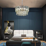 Круглая люстра с хрустальными подвесками на золотистом каркасе Gorgeous Crystal Light варинант исполнения - 14 | Loft Concept в Ижевске