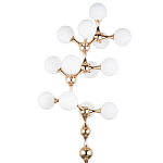 Торшер с плафонами из стеклянных шаров Pearls Suspension Gold Floor Lamp варинант исполнения - 2 | Loft Concept в Ижевске