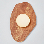 Бра с каменным основанием и плафоном из стекла в форме шара Shaw Marble Lighting варинант исполнения - 5 | Loft Concept в Ижевске