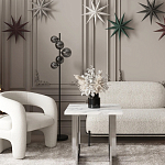 Кресло дизайнерское для лаунж зоны жемчужного цвета Pearl Lounge варинант исполнения - 3 | Loft Concept в Ижевске