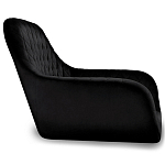 Барный стул вращающийся со спинкой и подлокотниками Douglas Rhombus Черный Велюр варинант исполнения - 2 | Loft Concept в Ижевске