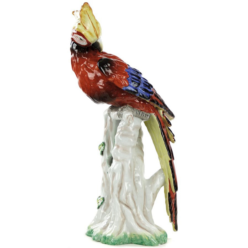 Статуэтка Porcelain Red Parrot Белый Красный Статуэтка Porcelain Red Parrot Белый Красный в Ижевске | Loft Concept