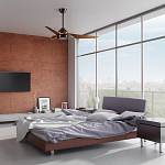 Потолочный вентилятор с тремя угловатыми лопастями Kichler варинант исполнения - 5 | Loft Concept в Ижевске