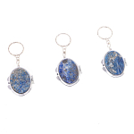 Зеркало брелок карманное двухстороннее из натурального камня Лазурит Stone Mirrors варинант исполнения - 4 | Loft Concept в Ижевске