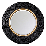 Зеркало в черной фактурной раме с золотым кантом Summon the Light варинант исполнения - 1 | Loft Concept в Ижевске