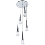 Люстра капли Acrylic Droplet Five Chrome Chandelier варинант исполнения - 1 | Loft Concept в Ижевске