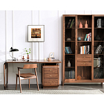 Стол рабочий округлой формы с 3-мя ящиками  Working Moonnut Table варинант исполнения - 1 | Loft Concept в Ижевске