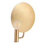 Бра с золотым круглым отражателем и открытой лампой Sun Glow Disc варинант исполнения - 2 | Loft Concept в Ижевске