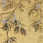 Обои ручная роспись Silk Tree Original colourway on Gold Bullion gilded paper варинант исполнения - 1 | Loft Concept в Ижевске